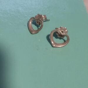 Tiffany & Co. Elsa Peretti Open Heart Sterling Earrings
